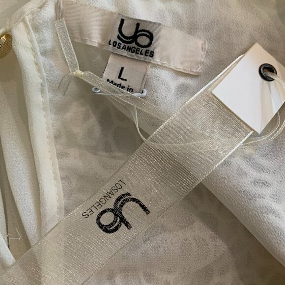 YA LOS ANGELES Ivory Crochet Silk Top NWT - Picture 10 of 10